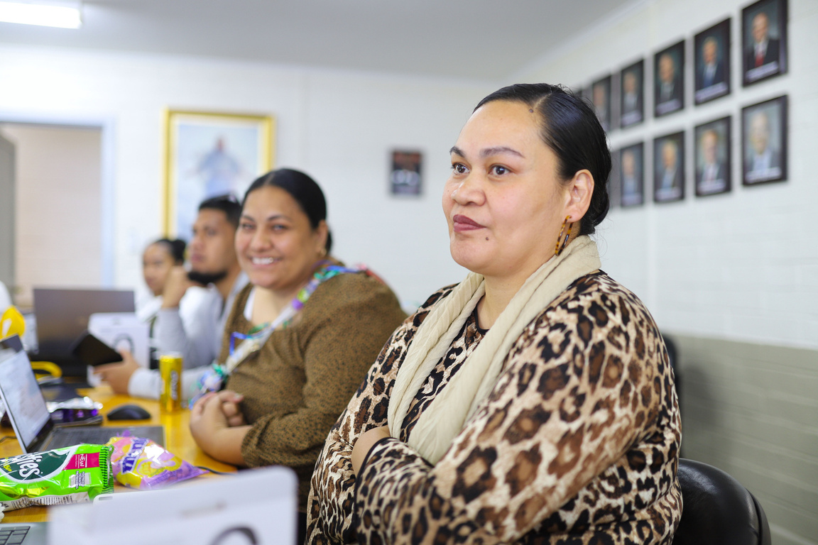 Spero Ready trainees listening during a classroom session in Tonga